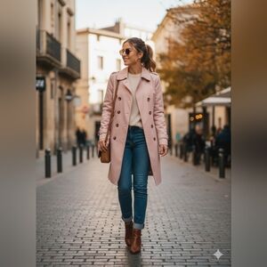 Talbots NWT Light Pink Trench Coat